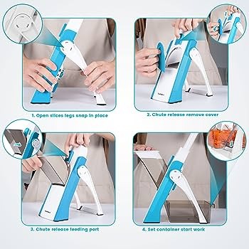 Mandoline Slicer | Safe Adjustable Vegetable Cutter