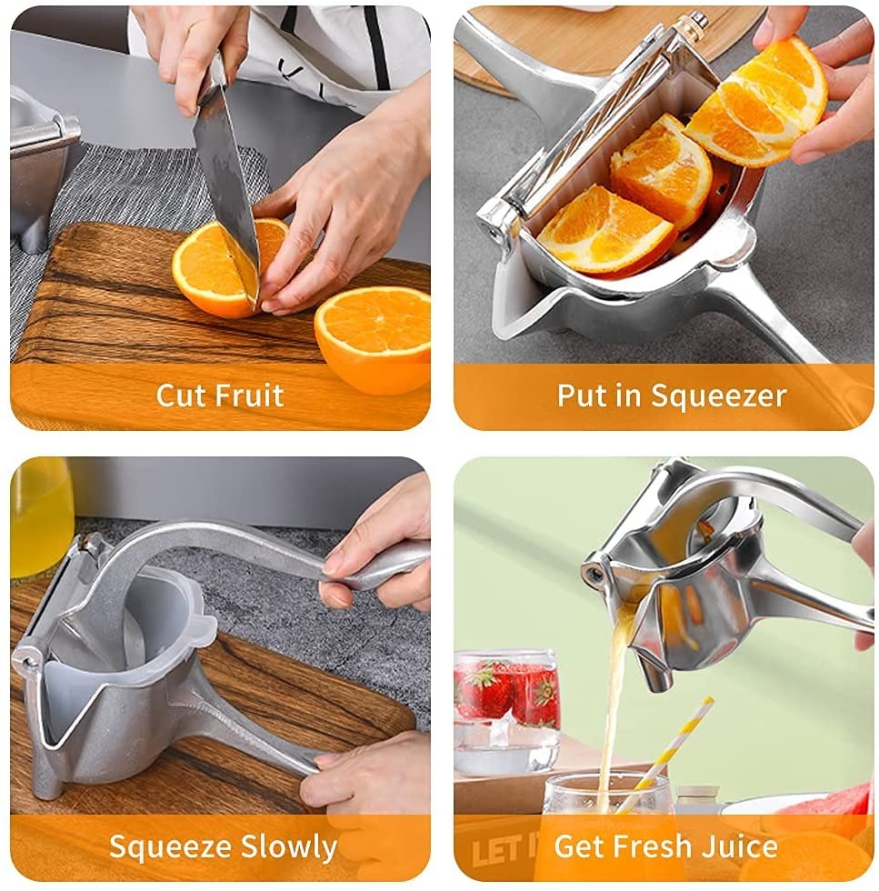 Stainless Steel Lemon Orange Clip Handheld Fruit Juicer